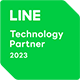 LINE公認テクノロジーパートナーロゴ